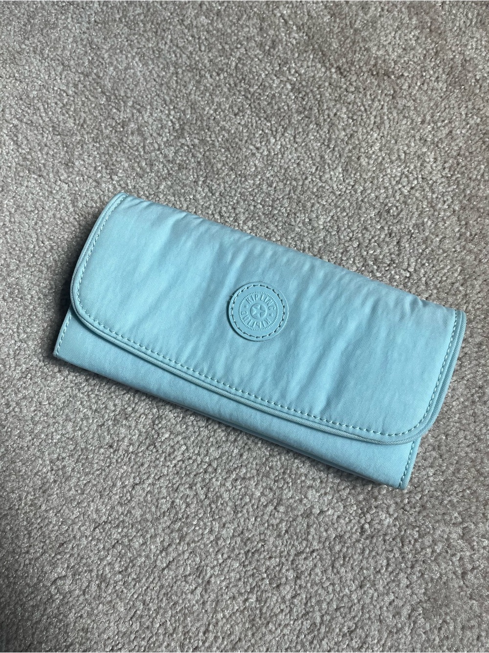 Kipling Money Land snap wallet RFID light blue